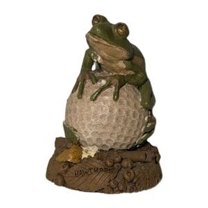1991 Tim Wolfe Hawthorn Frog on Golf Ball Signed Numbered #90 Cairn Studio